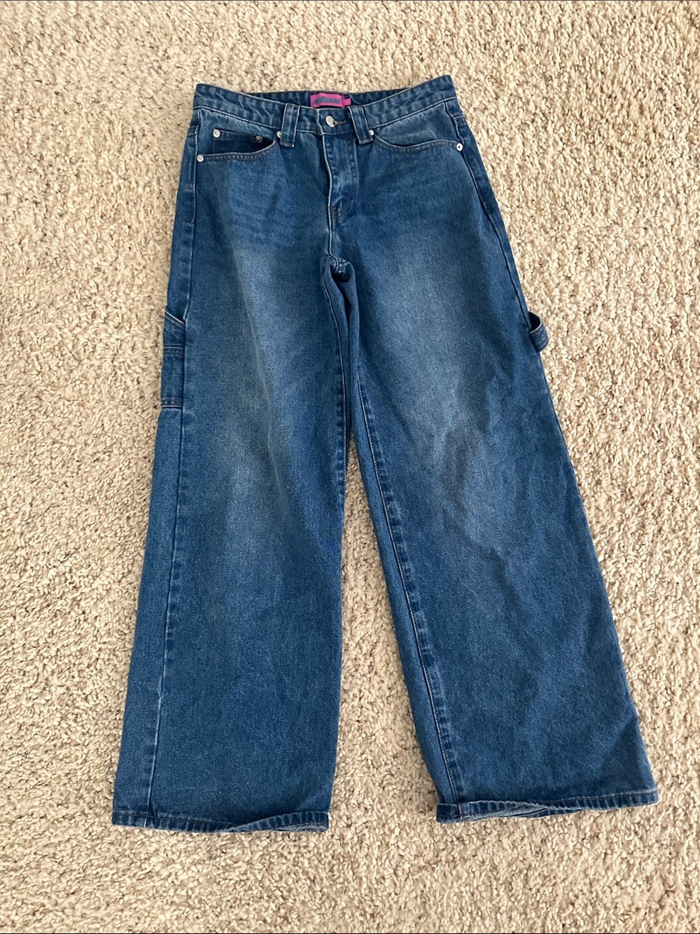 Edikted Carpenter Jeans in Classic Dark Blue